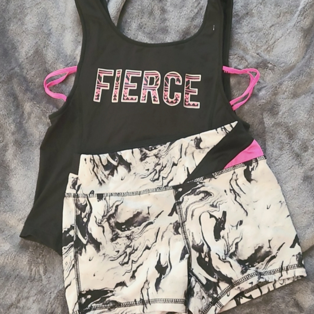 Dry fit children shirt and workout shorts